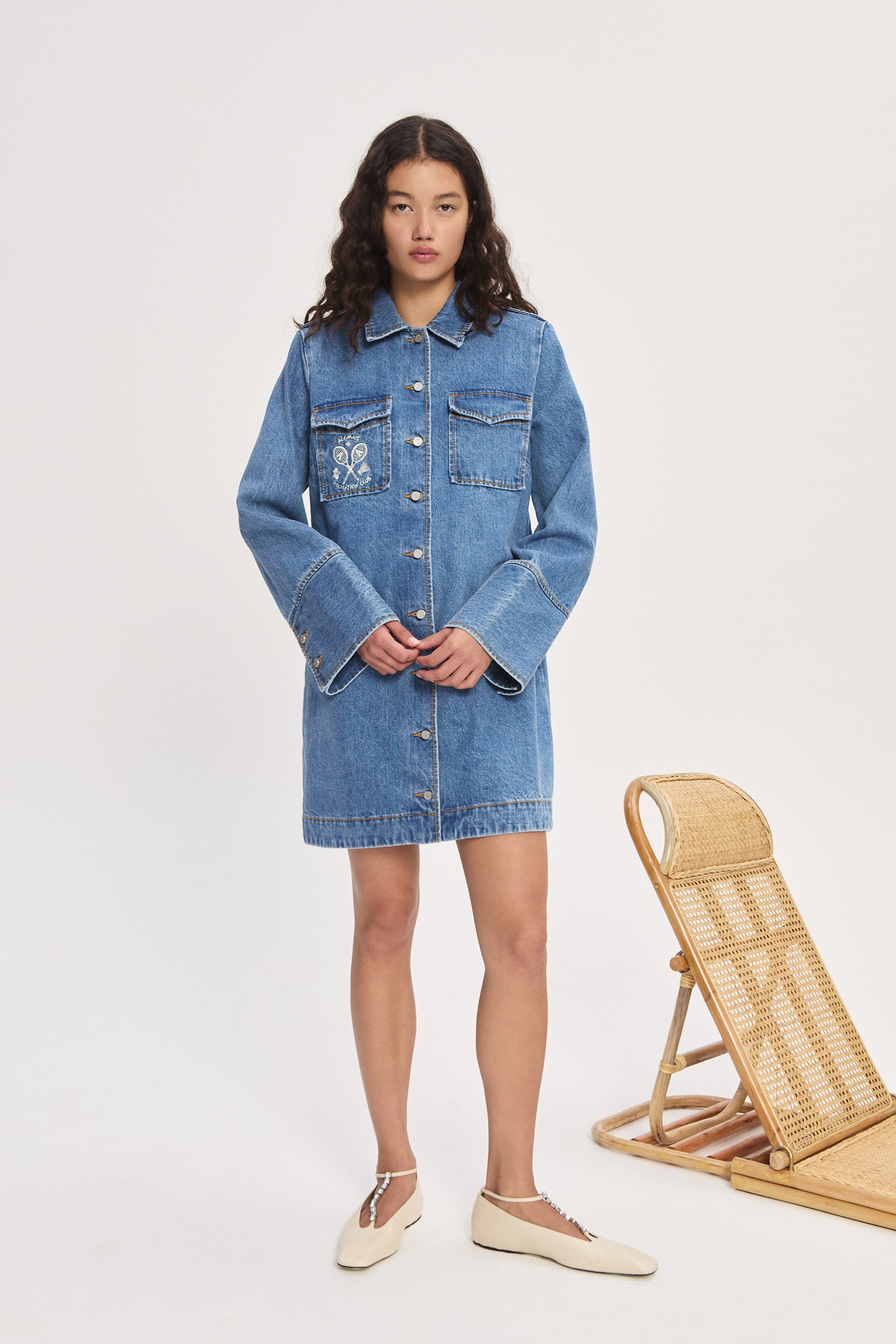 STEPHI DENIM MINI DRESS STEPHI DENIM MINI DRESS