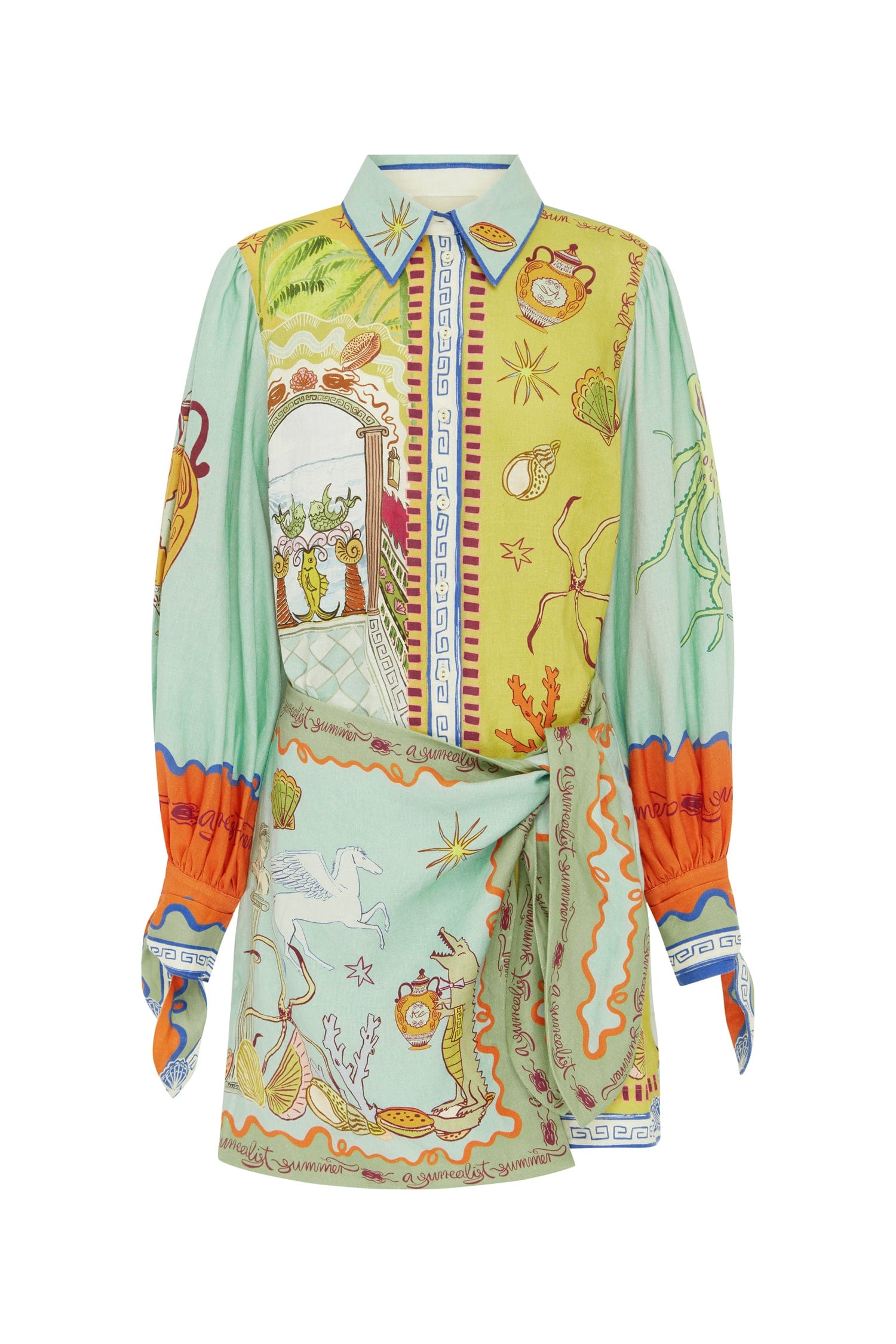 オールインワン・サロペット Alemais Surrealist Summer Ramie Shirt Dress SURREALIST SUMMER RAMIE SHIRTDRESS – ALEMAIS US