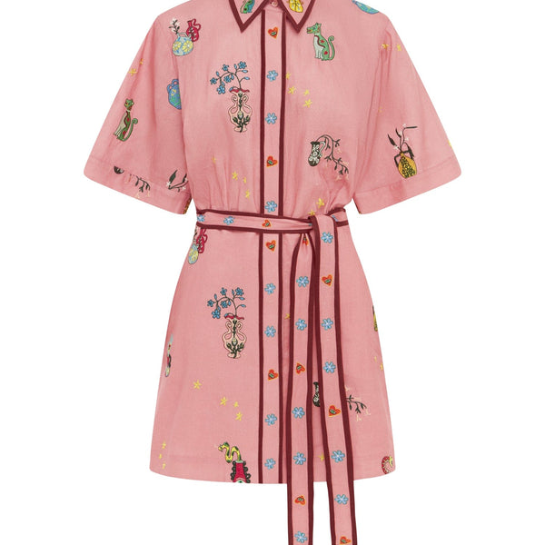 TIMMY EMBROIDERED MINI DRESS  ALEMAIS