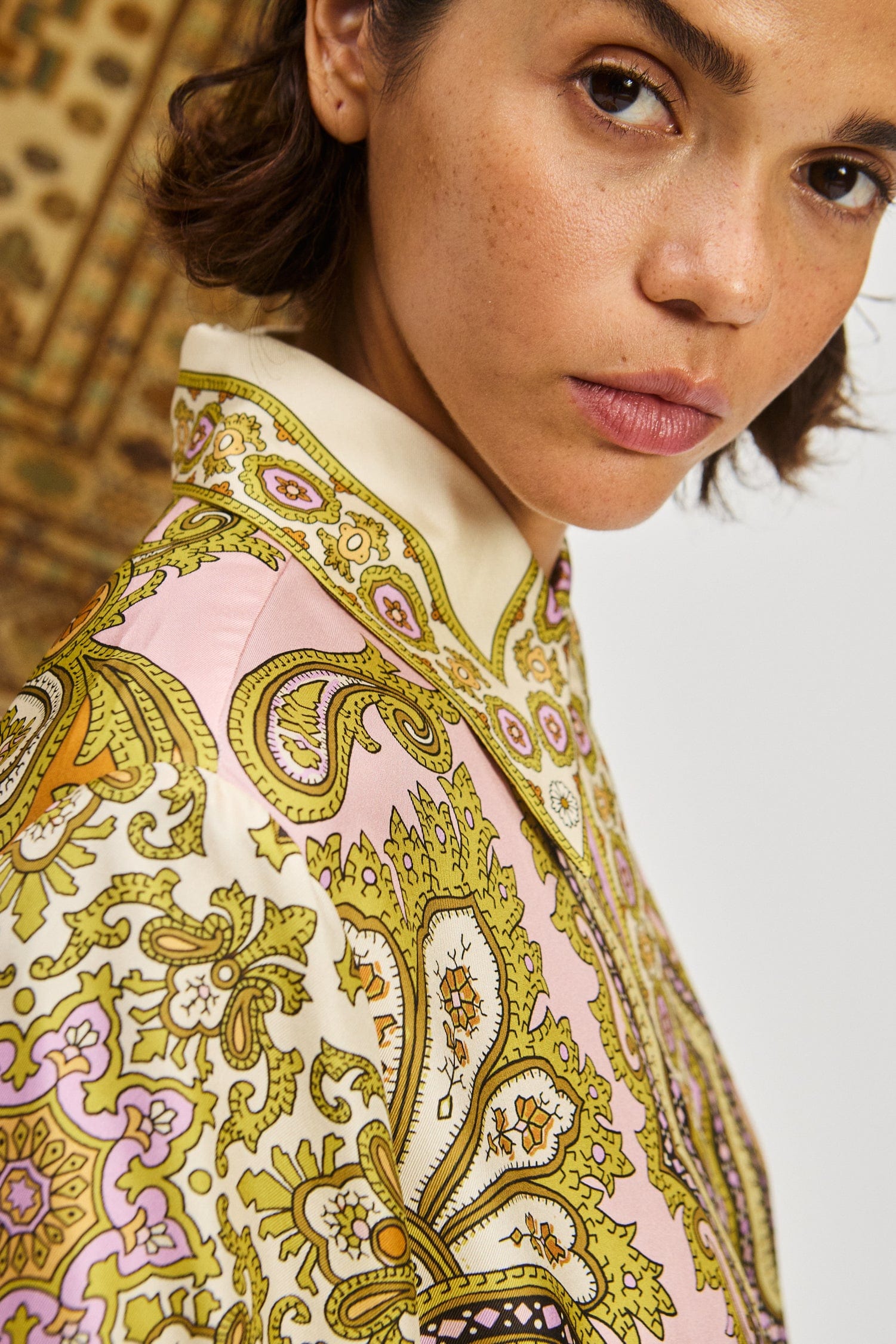 CLEMENZA SILK SHIRTDRESS