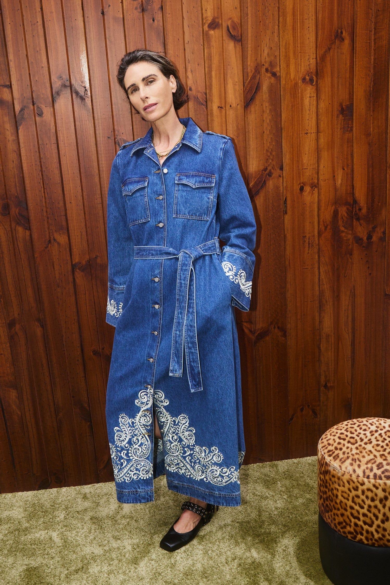 white christmas dresses JACONES DENIM SHIRTDRESS