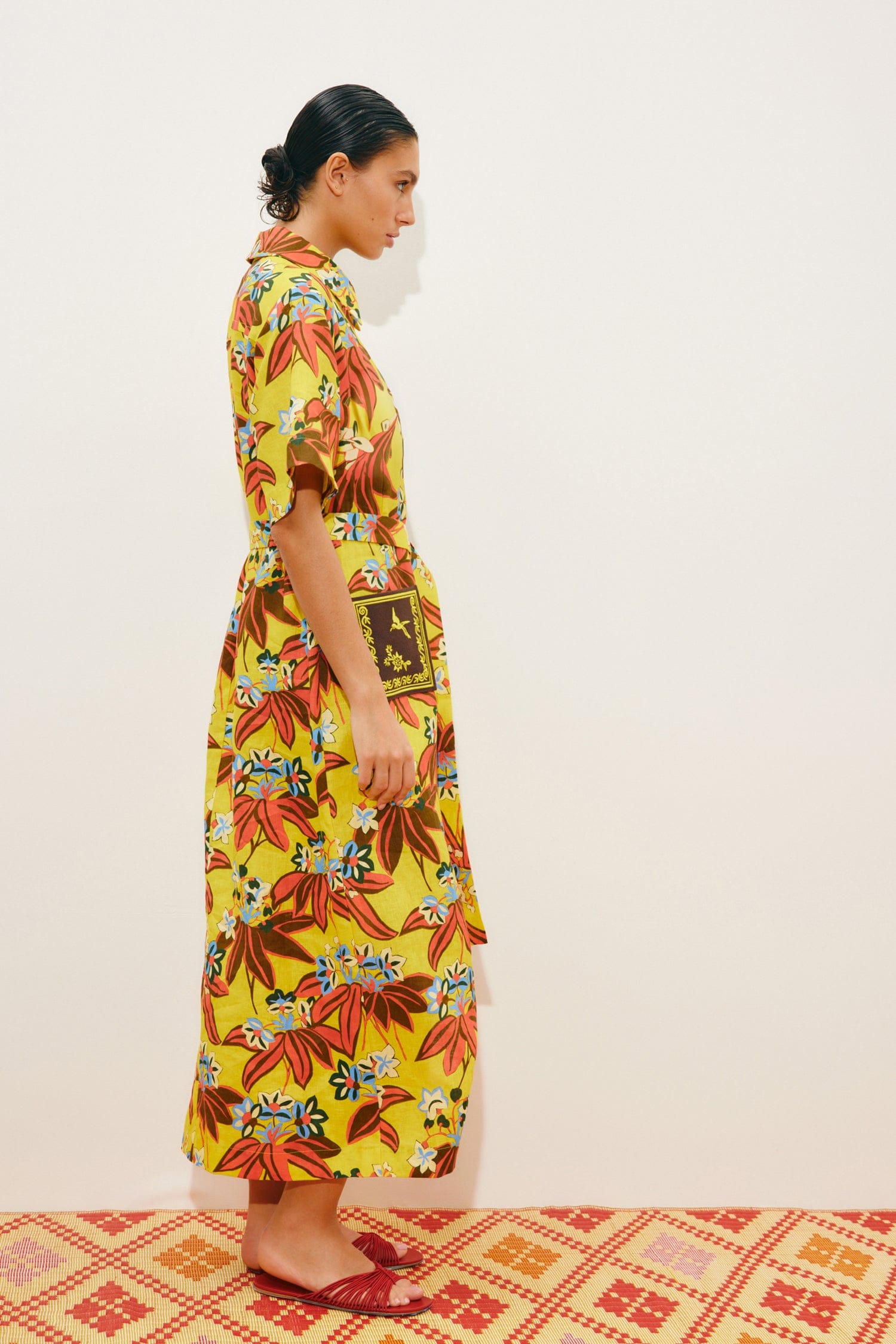 alemais embroidered shirt dress ALMAIS + LRNCE Mina Embroidered Ramie Midi Shirt Dress - Women - Cream Dresses
