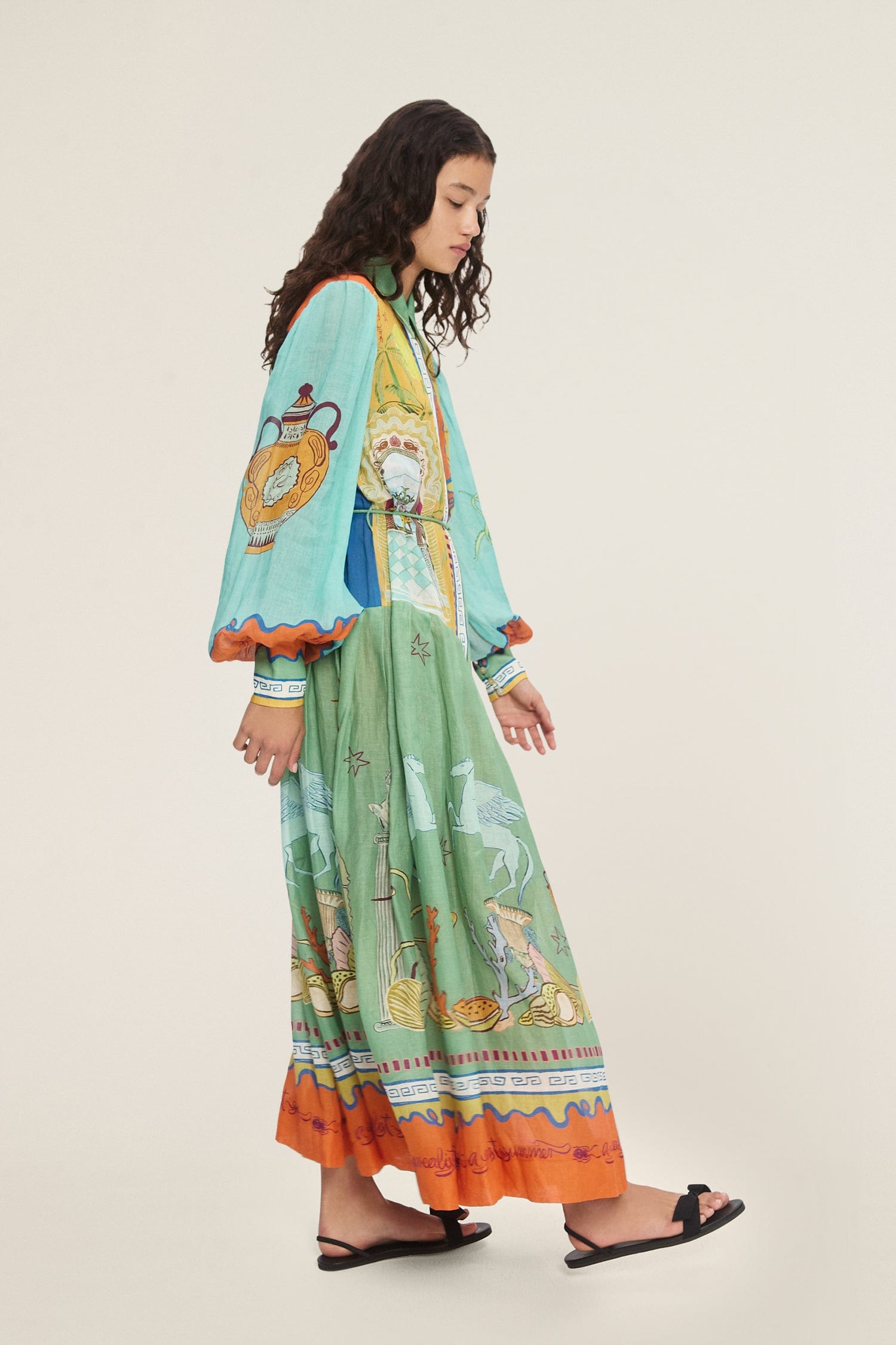 SURREALIST SUMMER RAMIE SHIRTDRESS