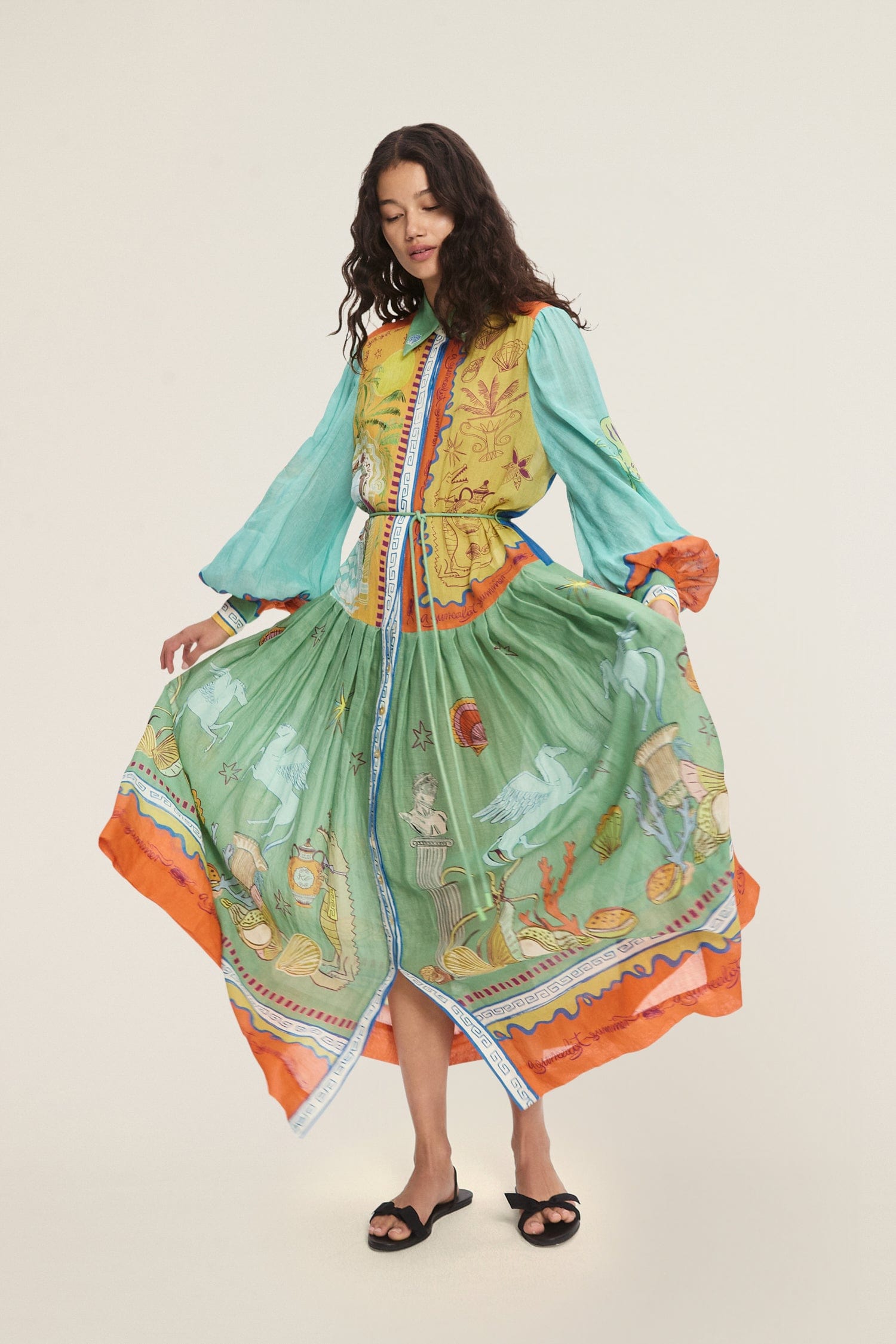 SURREALIST SUMMER RAMIE SHIRTDRESS