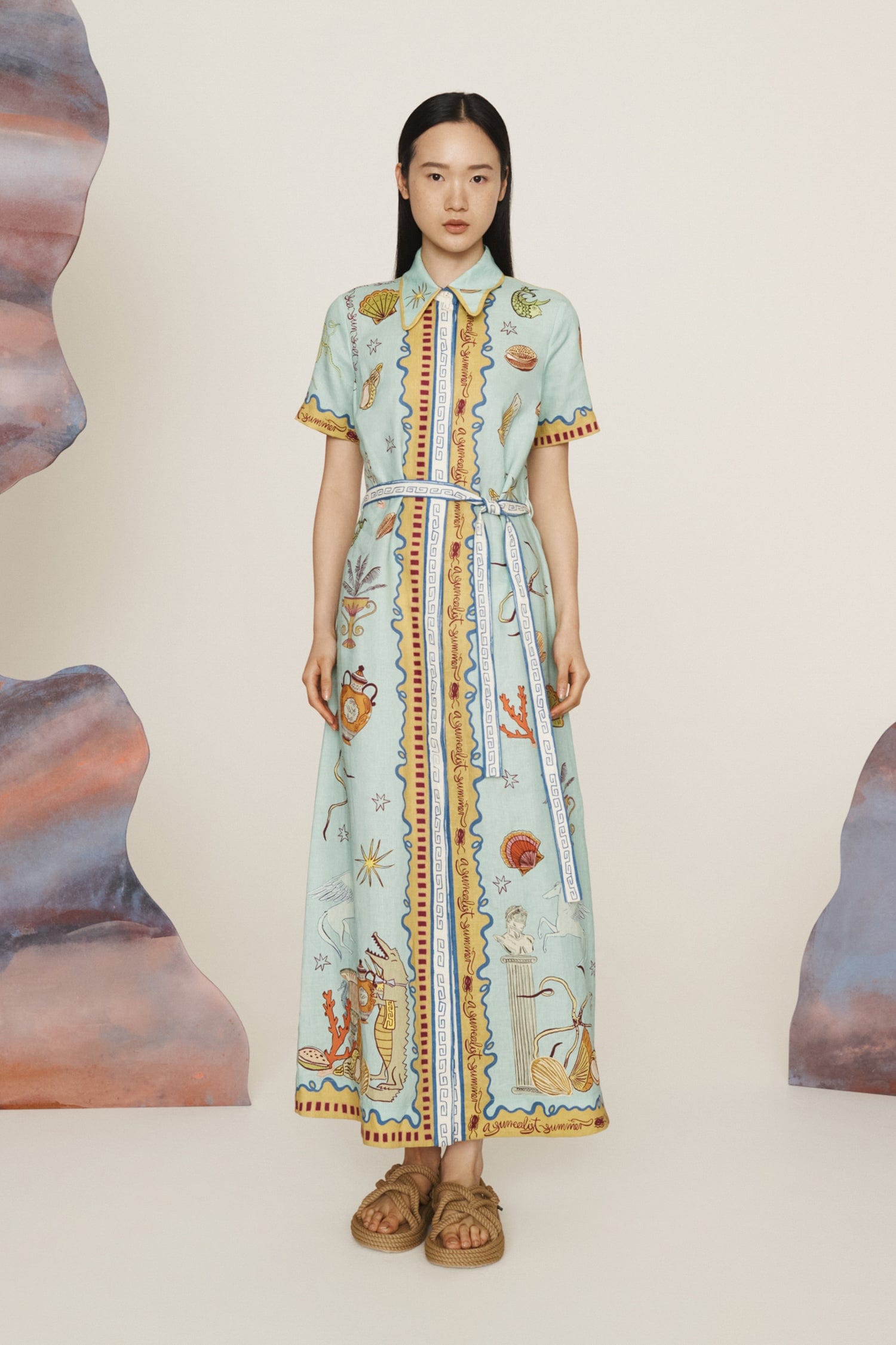 SURREALIST SUMMER SHIRTDRESS – ALEMAIS