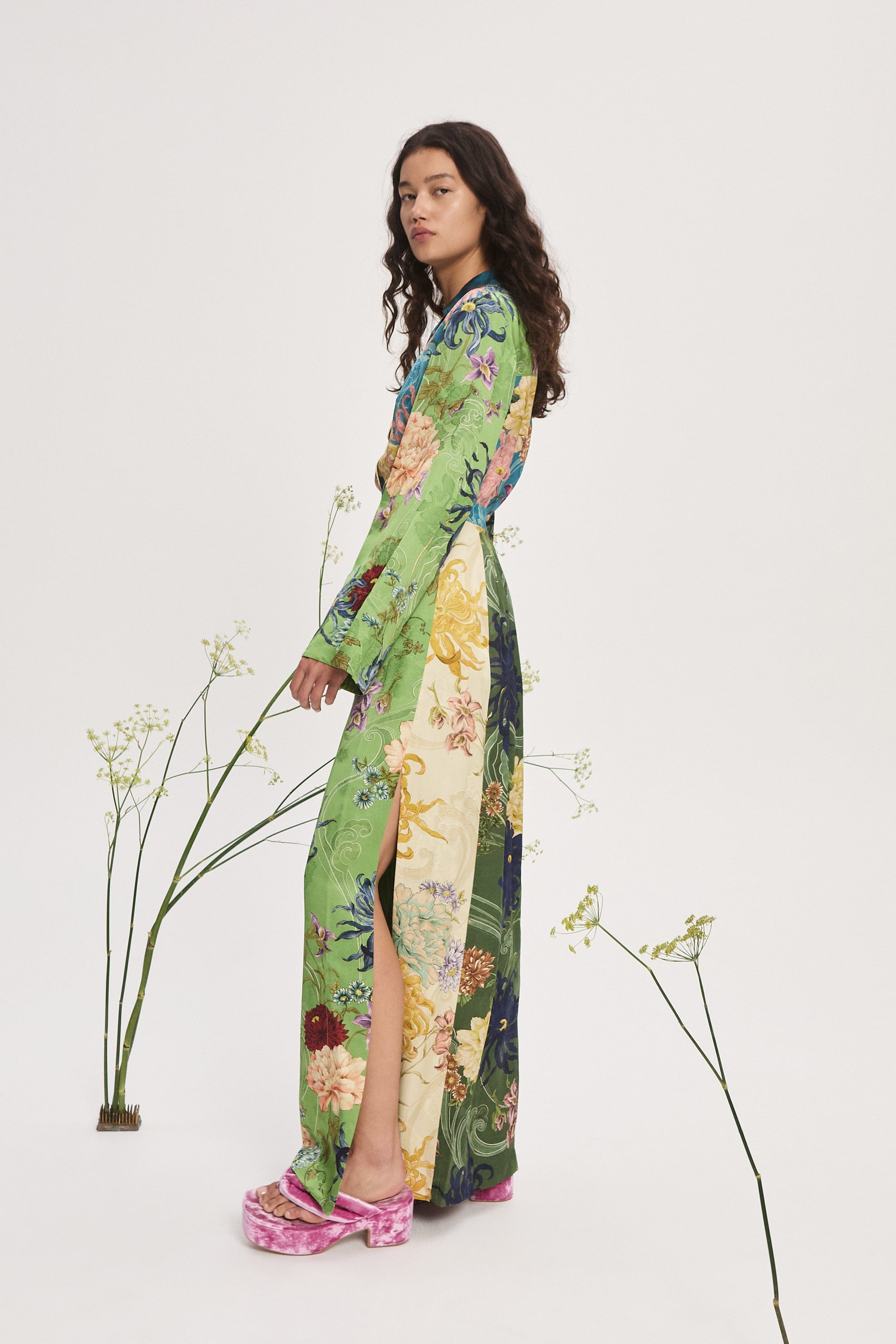 alemais avery spliced midi dress AVERY SPLICED SHIRT