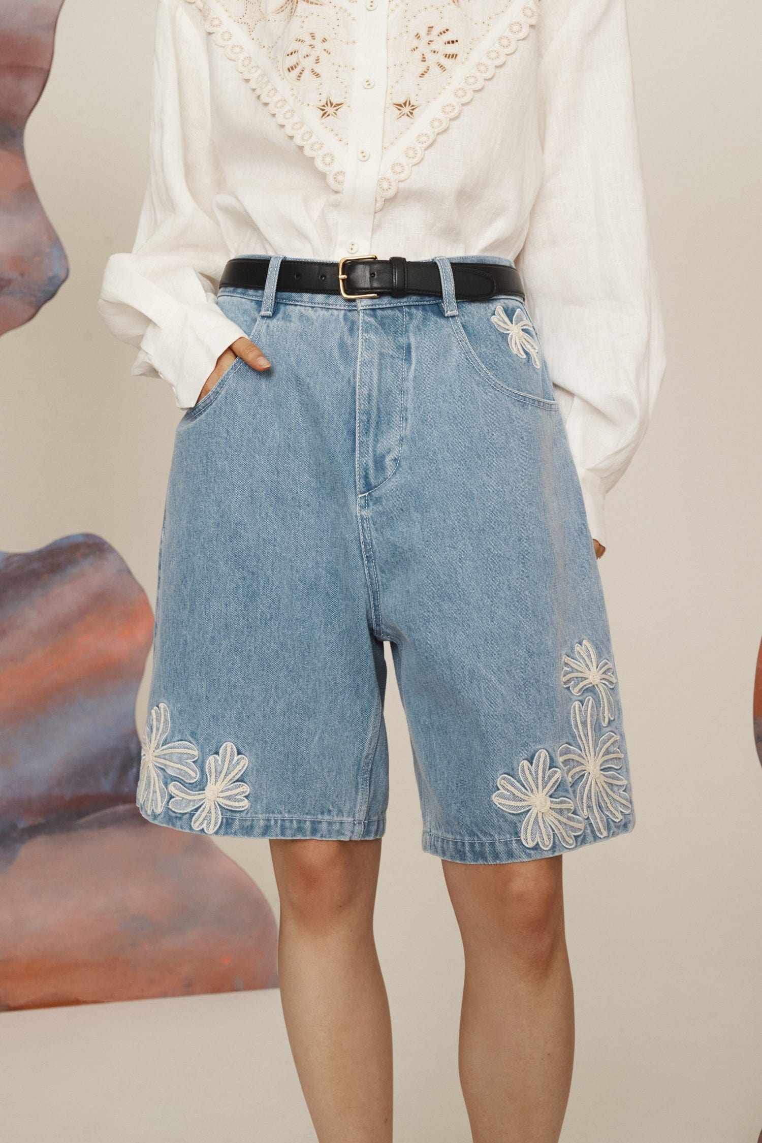 CHARLENE DENIM SHORT – ALEMAIS