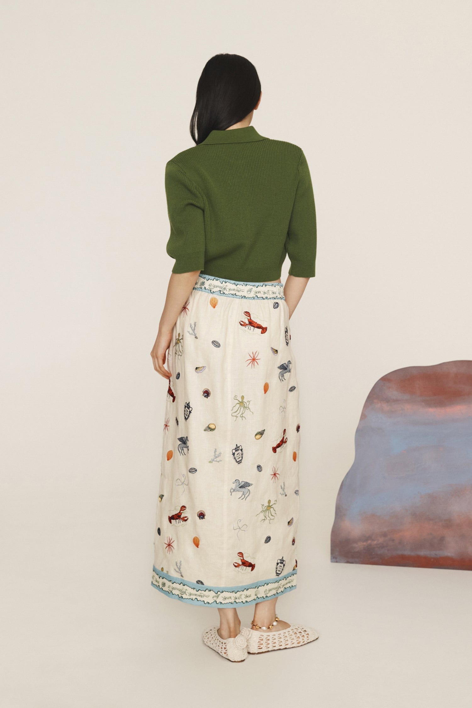 SANDY EMBROIDERED SKIRT