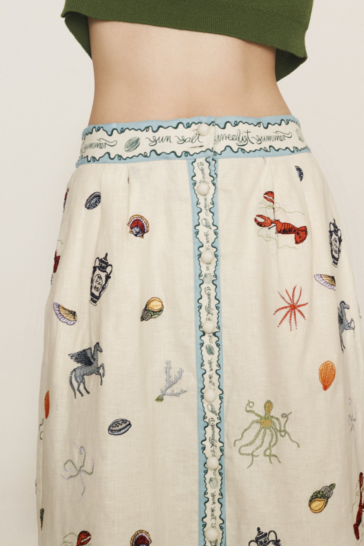 SANDY EMBROIDERED SKIRT