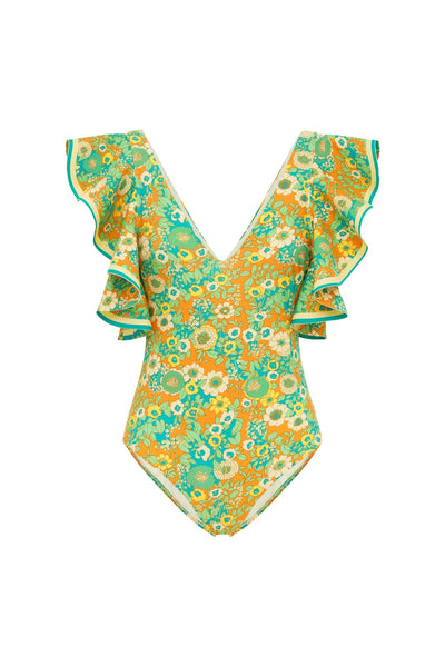 ワンピース　ALEMAIS  サイズ10 CRISTINA RUFFLE ONE PIECE – ALEMAIS